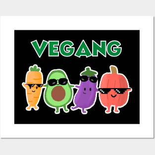 Vegan Gang Cute Plant Based Diet Club Posters and Art